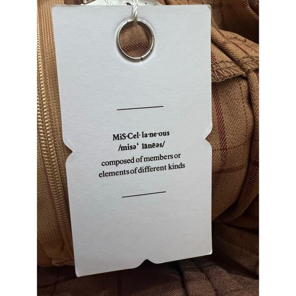 Misc Paperbag Skirt Brown/Red plaid pleated ruffle women’s L Academia Preppy NWT - Picture 5 of 5